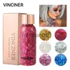 Outros Maquiagem VINCINER Glitter Lantejoula Rosto Corpo Laser lustre Gel Shimmer Sombra Maquiagem Sombra para Olhos Cosméticos J230718