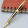 Caneta esferográfica com listras pretas e douradas de alta qualidade, canetas esferográficas, caneta-tinteiro para presente inteiro 2909