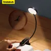 Autre décor à la maison Baseus LED Clip Lampe de table Stepless Dimmable Wireless Desk Touch USB Rechargeable Reading Light Night Laptop 230717