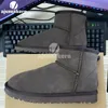 5854 ugs boot 2 cm Australia Australian Classic Women Ultra Platform Men Real Leather Warm 5854 Winter Full fur Fluffy furry Satin Ankle Boots Booties Snow boots