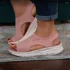 Anti-slip Sandaler Flexible Mesh 2024 Casual Comfy Women Slip-On Peep-Toe Shoes Stylish Light Big-size Female Slippers 688