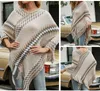 Blusas femininas Fitshinling Fringe Winter Poncho Women Knitwear Bohemian Vintage Sweater Oversized Sweater Capas