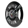 Zegary ścienne Fitness Gym Znak Waga 45 funtów LP Record Clock Trainut Room Podnoszenie ciężarów Wystrój Prezenta