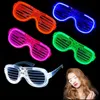 Mode LED -lätta glasögon blinkande fönsterluckor formglasögon LED -flashglasögon solglasögon dansar party leveranser festival dekoration dh999