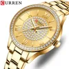 Armbandsur Cunren Fashion Diamond Women's Watch Gold Stone Armband Relogio