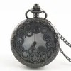 Relógios de Bolso Steampunk Cobre Vintage Hollow Engrenagem Relógio de Quartzo Colar Pingente Corrente de Relógio Masculino Feminino