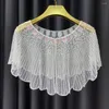 Scarves Sparkling Sequin Women's Shawls Elegant See-through Cover-ups For Evening Parties Sun Protection Soft Loose Vintage-inspired