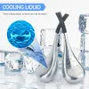 Массагер с массагером Ice Globes Spoon Massager Sken Care Care Freeze Tool из нержавеющего лица красотка Cryo Roller Massage Spa Ball для женщин 230718