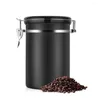 Storage Bottles Airtight Coffee Tea Container Holder Can Stainless Steel Canister With Scoop Powder Jar Pot Kitchen Grains Box