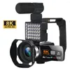 Camcorders Bingqianqian Youtube Camporder 8K Ultra HDR Camera 48MP Streaming Scence Screen Digital Video Cam