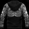 Erkek Hoodies Meksika ceket Aztek Tanrı Dövme 3D Baskılı Unisex Gotik Hoodie Erkekler Sweatshirt Street Giyim Külot Gündelik Ceket Takip Trailtsuit