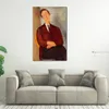 Abstract portret canvas kunst portret van Morgan Russell Amedeo Modigliani schilderij handgemaakte hedendaagse Home decor