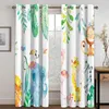 Curtain 3D Cute Cartoon Monkey Funny Zoo Children's Thin Window Curtains For Kids Living Room Bedroom Decor 2 Pieces