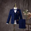 Kläder uppsättningar Flower Boys Wedding Suit Children Birhtday Pograph Dress Kids Fromal Blazer Set School Childrening Performance Costume 230718