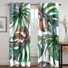 Curtain Tropical Exotic Banana Forest Palm Tree lämnar akvarell Design Gardiner för vardagsrum sovrumsfönster draperar 2 paneluppsättning