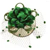 Bérets Élégant Lady Banquet Fascinator Coiffe De Mariée Mariage Royal Cocktail Béret Décoration De Cheveux