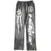 Pantalons pour hommes Hellstar Classic Flame Letter Printing Hip Hop Sports Casual pour hommes 230718