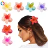 베레모 7 pcs flower hari claw clips 큰 머리 미끄러짐 귀여운 큰 하와이 강한 홀드 턱 cl 230718