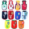 Pet Dog Clothes Spring/Summer Large, Medium, and Small Dog Golden Hair Samo Dog Cat Pet Mesh Tank Top World Cup Basketball Pet Clothes Supplies