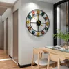 Wall Clocks Simple Clock Round Rome Light Luxury Mounted European Style Home Decoration Ins Products Decor Modern Design