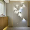 Luminária de parede Luz geométrica pós-moderna Preto Branco DIY Magic Box LED Design Sala de estar Quarto Corredor Corredor Arandela
