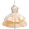 Mädchen Kleider Mädchen Prinzessin Kleid Ballkleid Bogen Perlen Kinder Für Party Hochzeit Sommer Ärmellose Mesh Kleinkind Teenager Kinder Kleidung