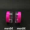 5 ml 5 Gramm kosmetische klare leere Gesichtscremedose Hot Pink Cap Probe klarer Topf Acryl Make-up Lidschatten Lippenbalsam Behälter Flasche Reise Ugdc