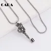 Pendant Necklaces 2023 Mysterious Eastern Dragon Key Necklace Mens Punk Hip Hop 70cm Chain Jewelry For Festival CAGF0281