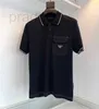 Men's Polos designer 23 New Triangle Pocket Polo Shirt with Collar Short Sleeve T-shirt Simple Casual Classic Top for Men 9LNG