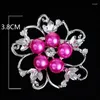 Brooches SINLEERY Charm Pink Blue Pearl Women Pin Party Wedding Accessories Fashion Jewelry SSB