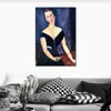 Contemporary Wall Art Madame Georges Van Muyden Amedeo Modigliani Famous Painting Handmade Modern Music Room Decor