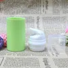 Makeup Tools Green Essence Pump Bottle White Head Plastic Airless flaskor för Lotion Shampoo Bath Cosmetic Packaging 100 st lothi240e