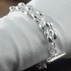 Strand Silver Plated Rice Bead Popcorn Shaped Bracelet Beads Can DIY With Charms