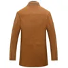 Mezclas de lana para hombres Marca de invierno Chaqueta cálida Parkas Abrigo Moda para hombres Ropa de otoño Chaleco ajustable delgado de lana a prueba de viento Parkas HKD230718