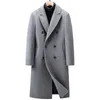 Wollmischungen für Herren 2022 Neuankömmling Winterjacken Mode langer Stil Wollmantel Herren Lässiger Woll-Trenchcoat Herrenkleid Jacke Herren Größe M-4XL HKD230718