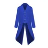 Men's Trench Coats Halloween Fashion Tailcoat Costume Party Coat Steampunk Gothic Jacket Victorian Vintage