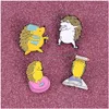 Pins Brooches Cute Hedgehog Enamel Pins Love Reading Hip Hop Animal Badge For Women Wholesale Weighing Cartoon Lapel Pin Shirt Bag Dhdtf