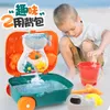 Gioco con la Sabbia Divertimento con l'Acqua 8 Pz/Set Colore Casuale Estate Bambini Giocattoli da Spiaggia di Sabbia Castello Secchio Vanga Pala Rastrello Set di Attrezzi Acquatici per Bambini Giocattolo Divertimento Stampi Bagagli 230718