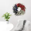 Decorative Flowers Excellent Easy To Hang Door Wreath Eye-catching Create Atmospheres 4th Of July Artificial Flower Garland Festival