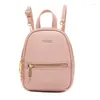 School Bags Female Mini PU Leather Soft Touch Small Multi-Function Leisure Travel Backpack