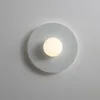 Lampada da parete Lampadario nordico Camera da letto Soggiorno Sconce Semplice e moderno Rotondo Nero Bianco Illuminazione a LED Corridoio Corridoio Soffitto