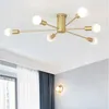 Ceiling Lights Retro Lamp 6/8/10 Head Gold/Black Home Decoration Lamps Living Room Bedroom Restaurant Branches Chandelier Light