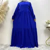 エスニック服ラマダンイードファッションパフスリーブイスラム教徒アバヤローブイスラムドレストルコヒジャーブロングドレス