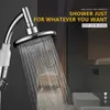 RecabLeght 6 Inches Pressurized Shower Head High Pressure Top Sprayer Water Filter Jetting Bath ShowerHead Bathroom SPA Nozzle L230620