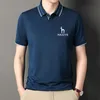 Męskie polo letnie mężczyźni t koszule krótki rękaw stały kolor Slim Fit T-shirt Men Business Hazzys Golf Table TEE TOESS 230717