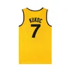 Açık tişörtler film versiyonu sarı basketbol forması No.7 Hırvatistan Jugoplastika 7 Kukoc Nakış Açık Hızlı Hızlı Nefes Giyim Giyim 230717
