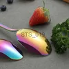 Briefs Panties Other Panties Rainbow Tableware Set Stainless Steel Cutlery Set Spoon Fork Knife Dinnerware Set Tableware Mirror Dinner Kitchen Flatware x0719