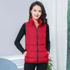 Gilet da donna Abbigliamento per la mamma di mezza età 7XL Gilet in cotone Giacca Autunno Inverno Donna Cappotto senza maniche sottile Gilet corto Top casual