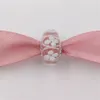 Andy Jewel 925 perles en argent sterling à la main au chalumeau rose champ de fleurs breloques s'adapte aux bracelets de bijoux de style européen Pandora 326S