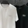 T-shirt de luxo de algodão penteado de manga curta diamante quente marca de moda slim fit gola redonda moda masculina tops